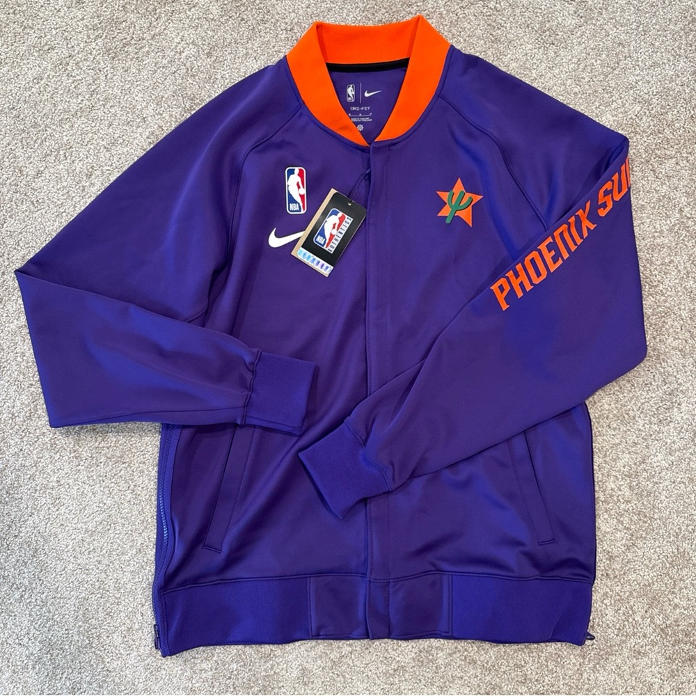 Men’s Size Medium Nike Phoenix Suns Full Zip Track Jacket Purple NBA